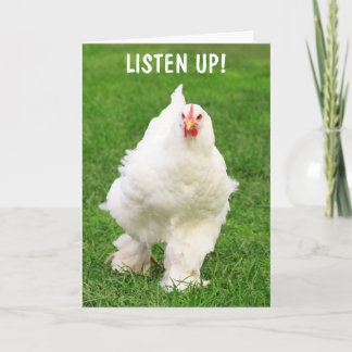 Rooster With An Attitude Get Well Card