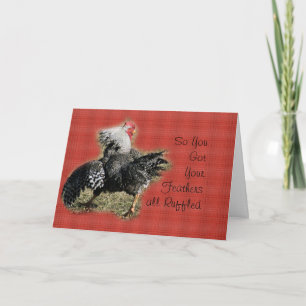 Rooster with bad attitude card- for any occasion card