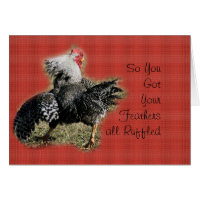 Rooster with bad attitude card- for any occasion card