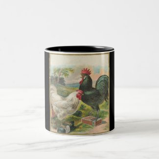 Rooster with his Hen Mug