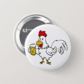 Rooster with mug beer | choose background color button (Front & Back)