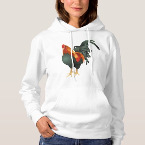 Rooster Womens Hoodie