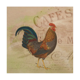 Rooster Wood Wall Art