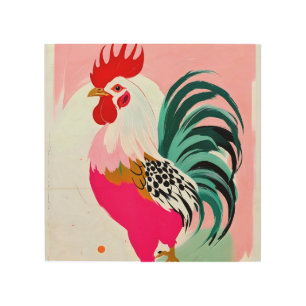 Rooster Wood Wall Art