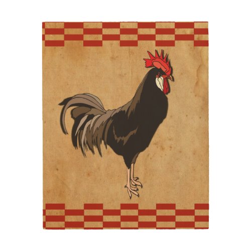 Rooster Wood Wall Decor