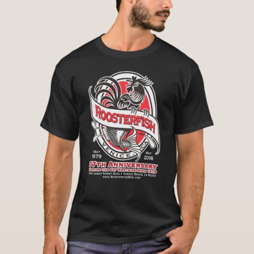 Roosterfish 37th Anniversary Black T_shirt