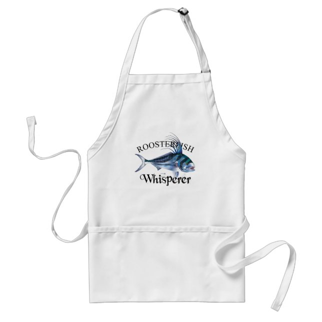 Roosterfish Whisperer Light Colored Adult Apron (Front)