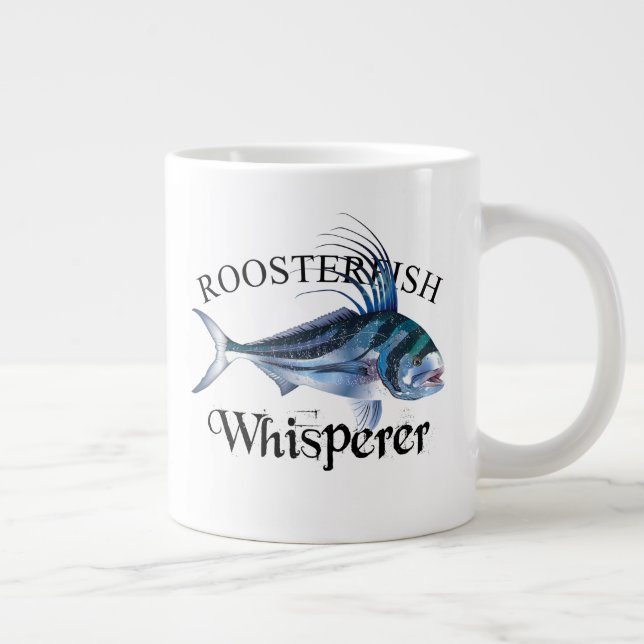 Roosterfish Whisperer Light Colored Giant Coffee Mug (Right)