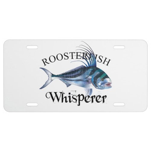 Roosterfish Whisperer Light Colored License Plate