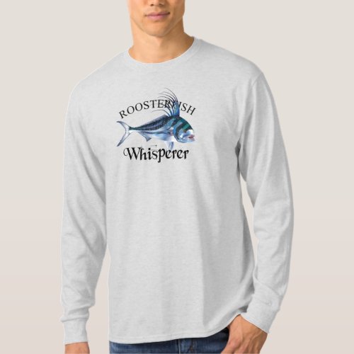 Roosterfish Whisperer Light Colored Long Sleeve T_Shirt