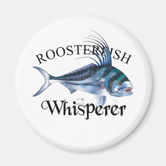Roosterfish Whisperer Light Colored Magnet (Front)