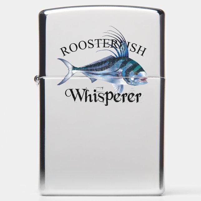 Roosterfish Whisperer Light Colored Zippo Lighter (Front)