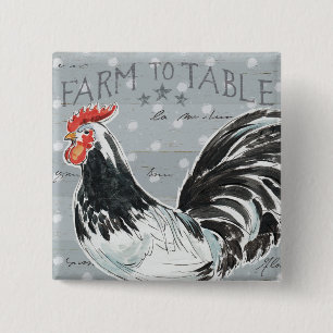 Roosters Call III Pinback Button