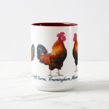 Roosters Farm with Custom Teal Text