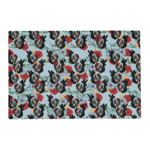 Roosters Folk Floral Mexican Pattern Placemat