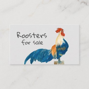 Roosters For Sale Chickens Farm Animal Business Card by CountryGarden at Zazzle
