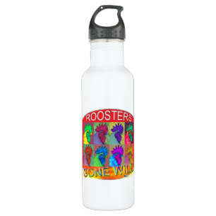 Roosters Gone Wild #3 Water Bottle