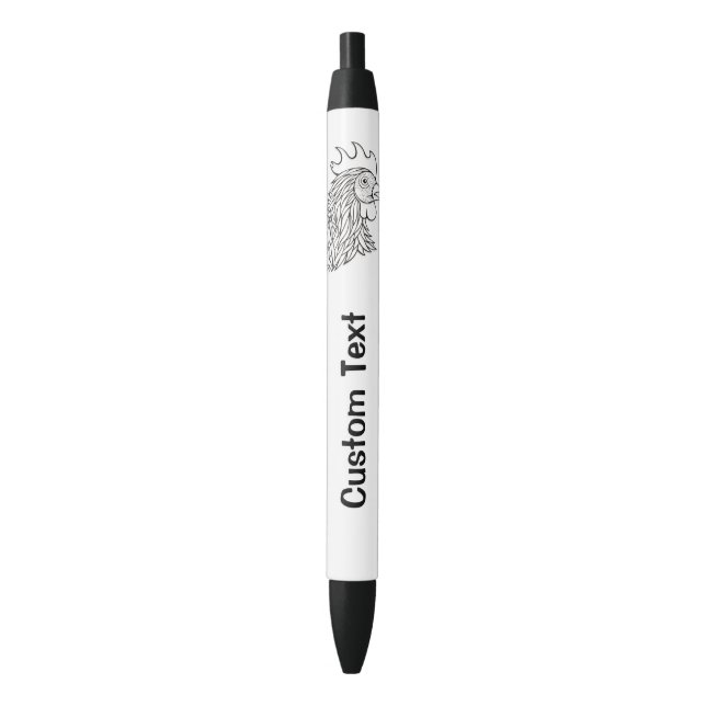 Rooster's Head Line Art Pen (Front Vertical)