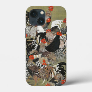 Roosters Hen Illustration by Ito Jakuchu iPhone 13 Mini Case