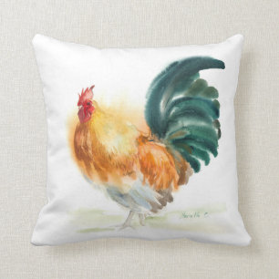 Roosters Throw Pillow