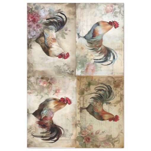 Roosters tissue paper Zazzle