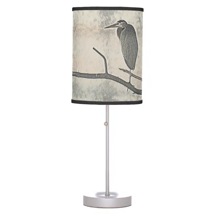 Roosting Heron Table Lamp Zazzle Com, Egret Table Lamp