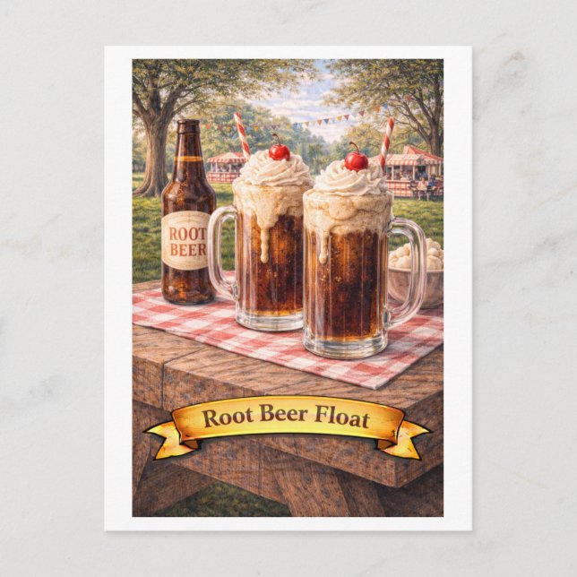 Root Beer Float (American Food Series) Postcard (Front)