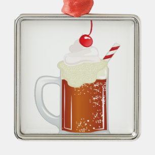 Root Beer Float Metal Ornament