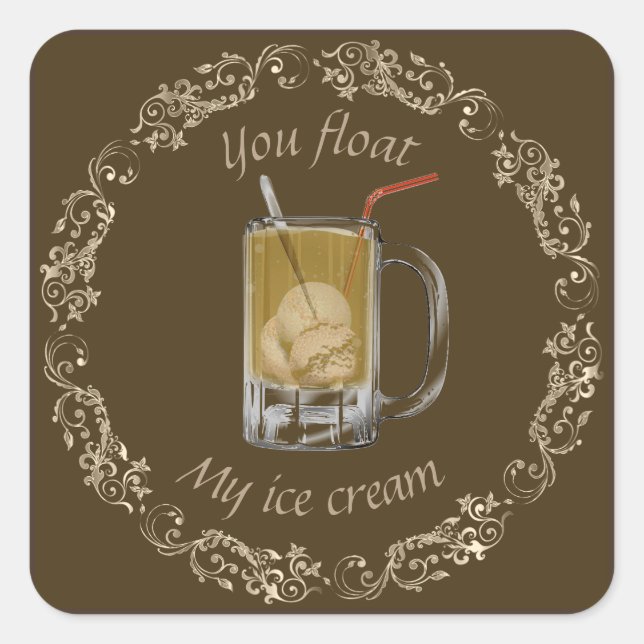 Root beer float sticker (Front)