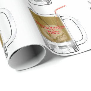 Root beer float wrapping paper