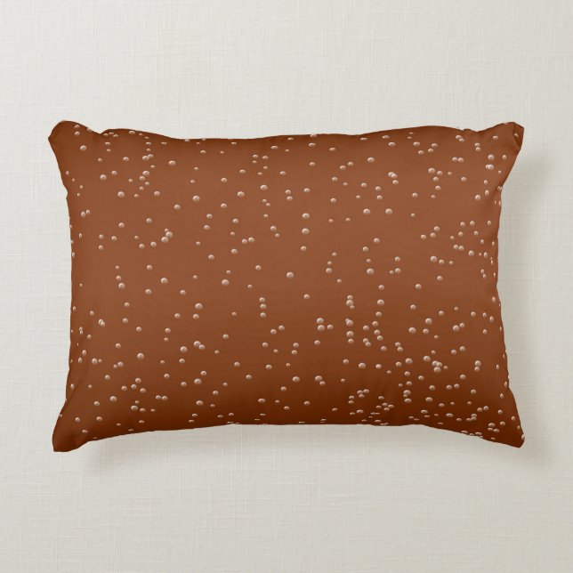 Root Beer with Tiny Bubbles Background Art Decorative Pillow (Front)