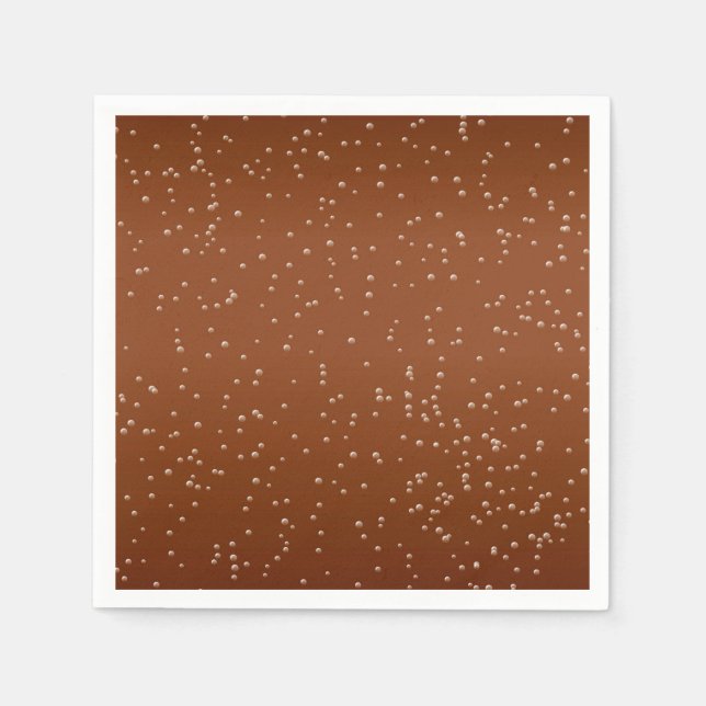 Root Beer with Tiny Bubbles Background Art Paper Napkins (Front)
