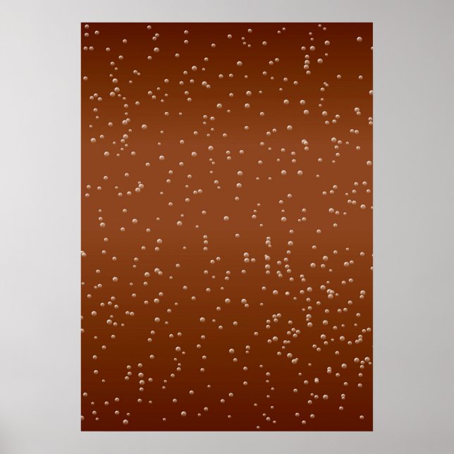 Root Beer with Tiny Bubbles Background Art Poster (Front)