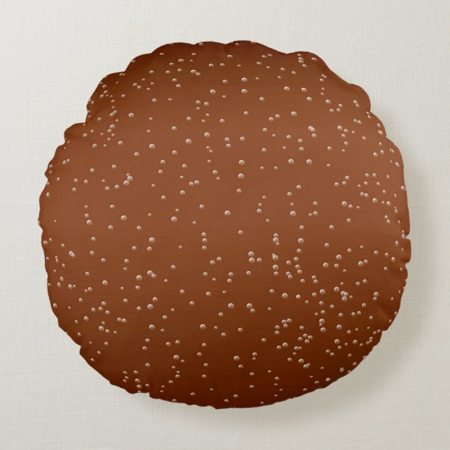 Root Beer with Tiny Bubbles Background Art Round Pillow (Front)