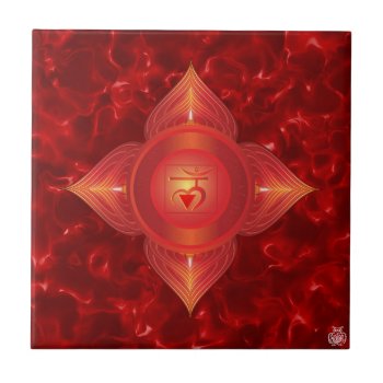 Root Chakra Ceramic Tile by GypsyOwlProductions at Zazzle