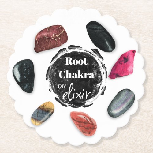  Root Chakra Elixir AP64 Stones Paper Coaster