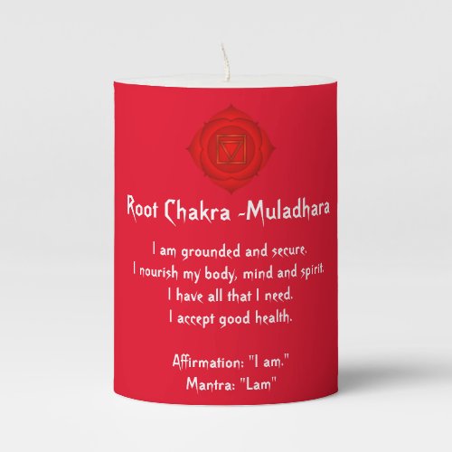 Root Chakra _ Muladhara Affirmation Candle