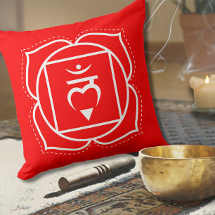 Root Chakra   Muladhara   Red Meditation Cushion