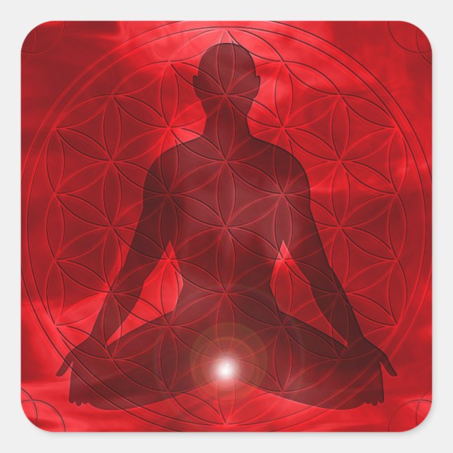 Root Chakra Muladhara Square Sticker (Front)