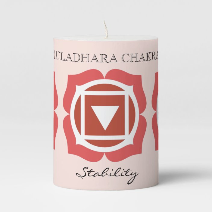 Root Chakra Stability Meditation Pillar Candle