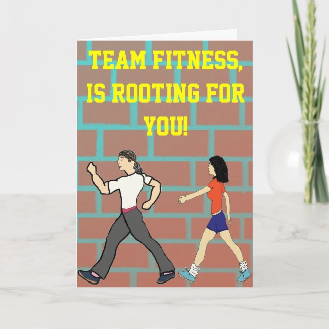 Root for fitness birthday card (Front)