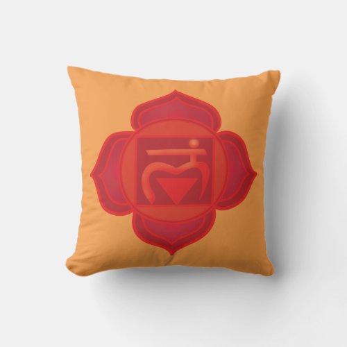 Root Muladhara chakra Throw Cushion 41 cm x 41 cm