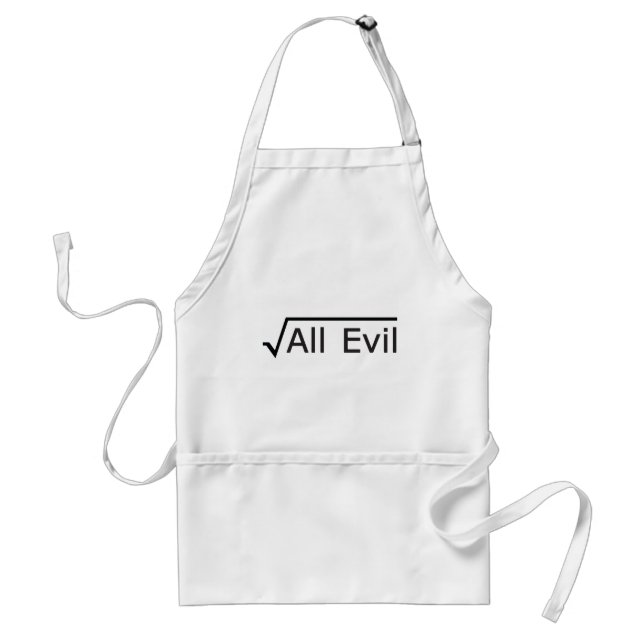 Root of All Evil - Math Humor / Math Geek Adult Apron (Front)
