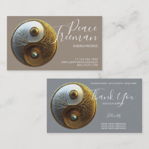Root of Harmony   Yin Yang Design Business Card