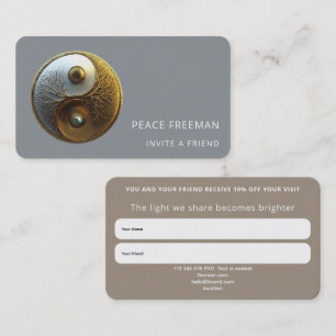 Root of Harmony   Yin Yang Design Business Card
