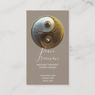 Root of Harmony   Yin Yang Design Business Card