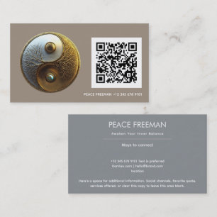 Root of Harmony   Yin Yang Design Business Card