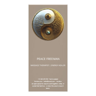 Root of Harmony Yin Yang Design Rack Card