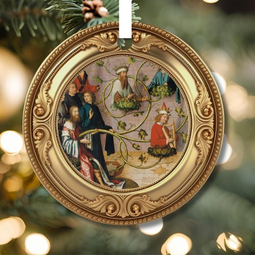Root of Jesse Tree Advent Metal Ornament