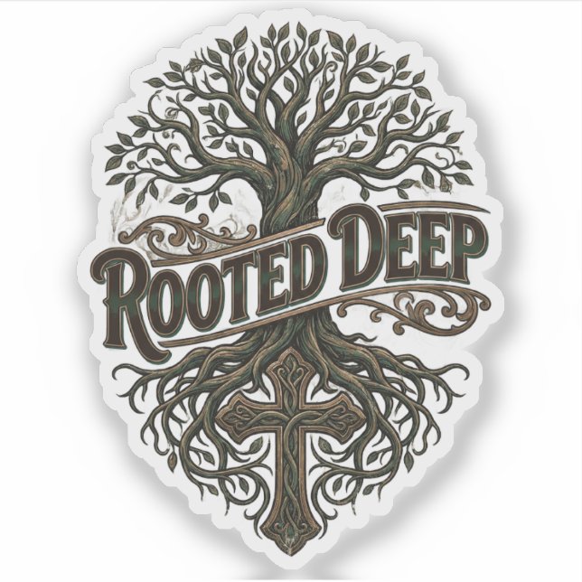 Rooted Deep Sticker (Front)